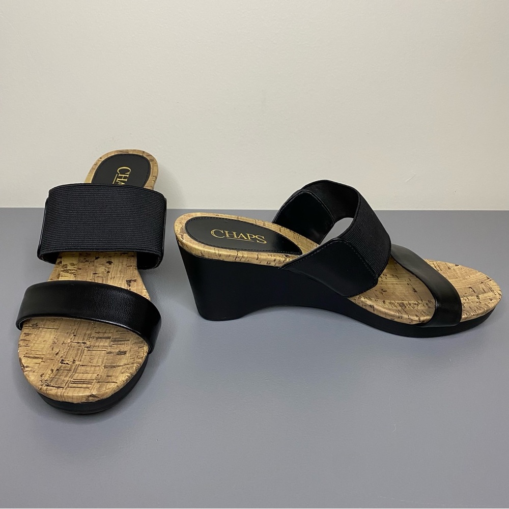 Chap Black & Brown Women’s Wedge Heels